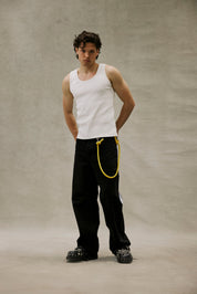 White Stitched Logo Tanktop