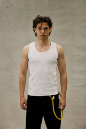White Stitched Logo Tanktop